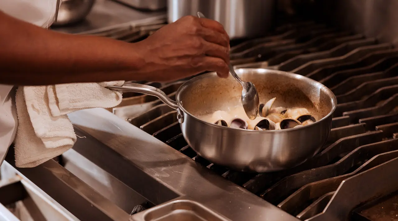 saucier on stove